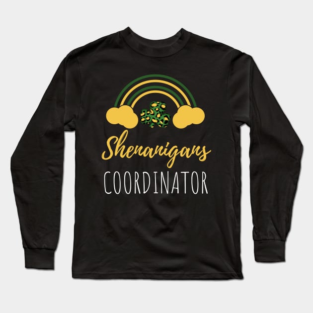 Shenanigans Coordinator Squad St Patricks Day Rainbow Long Sleeve T-Shirt by WassilArt